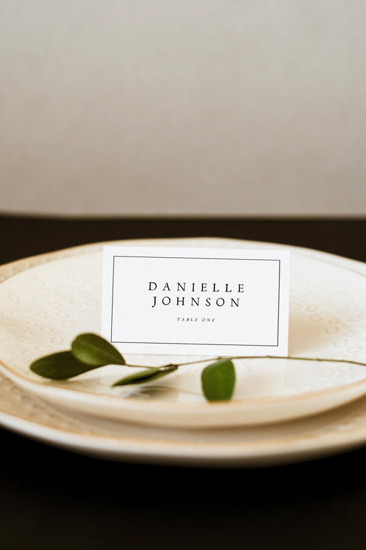 Danielle Modern Wedding Escort Card Template