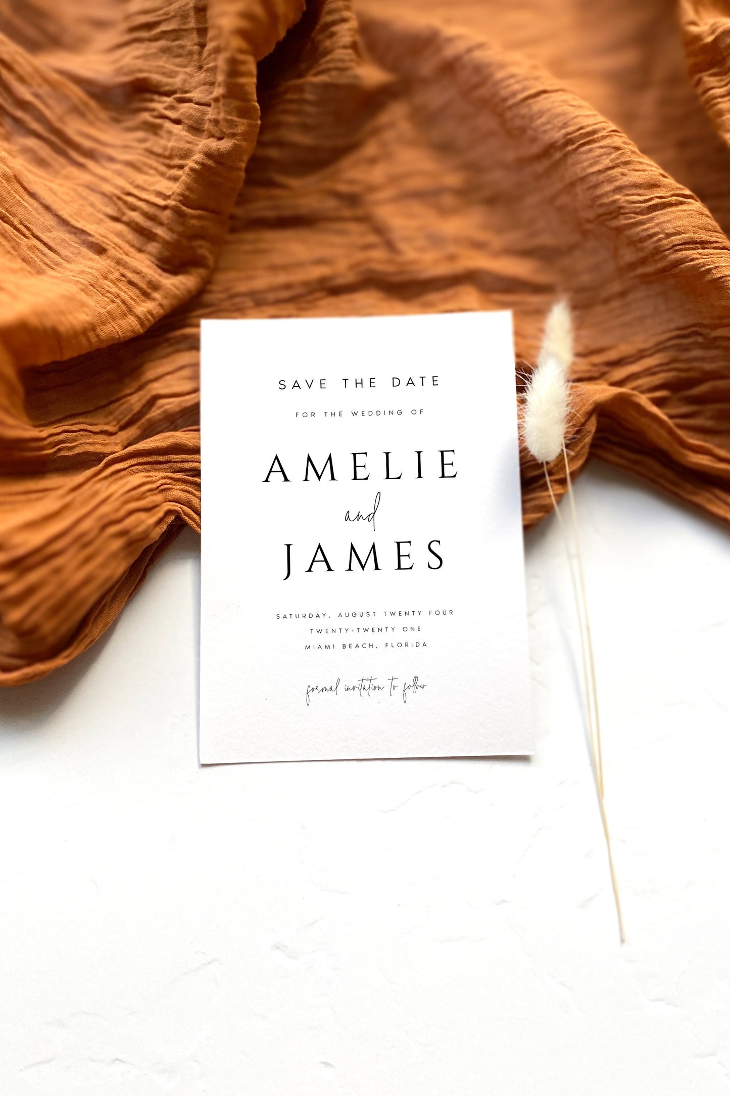 Amelie Save the Date Editable Template