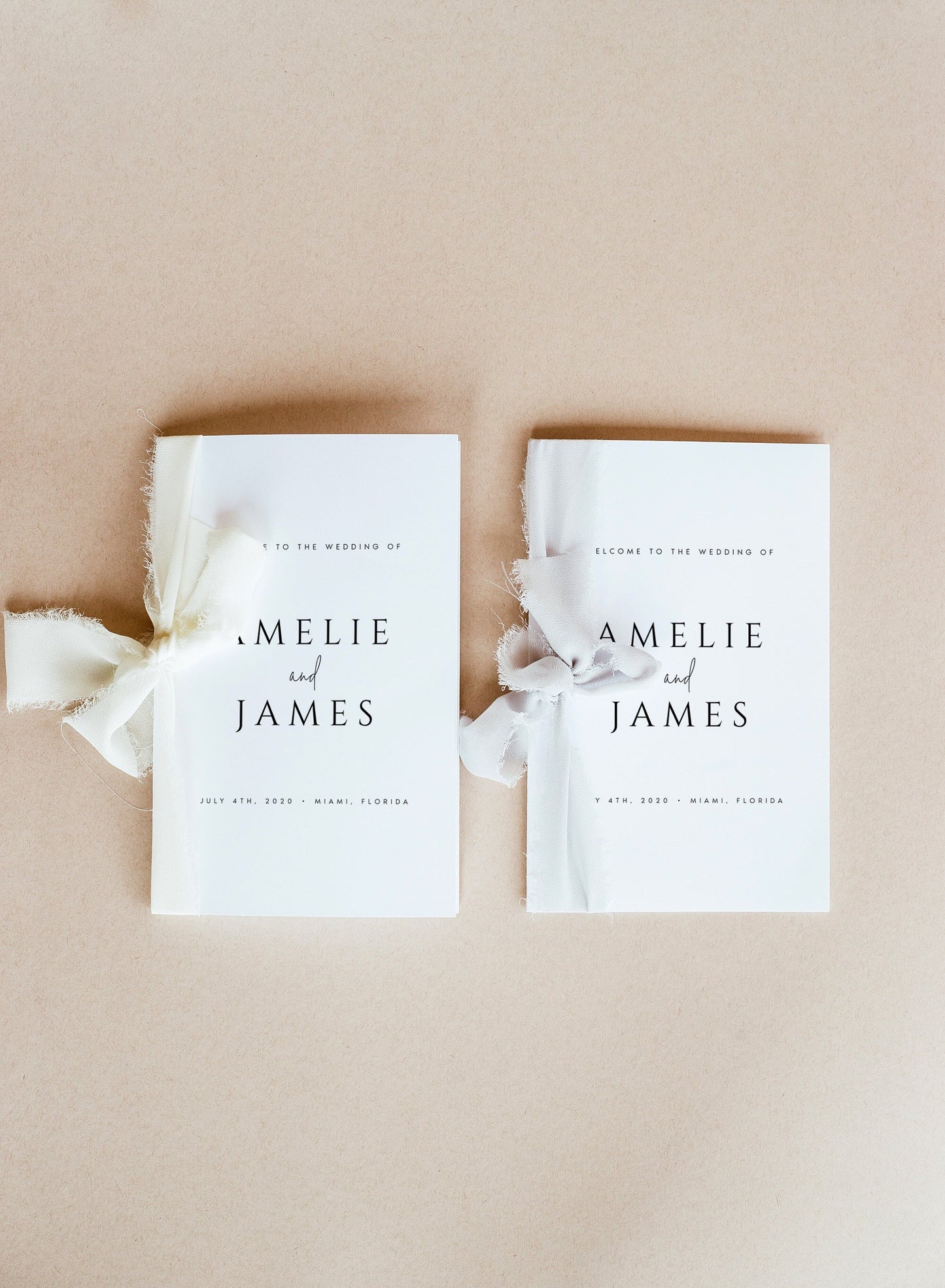 Amelie Wedding Program Timeline Template Foldable