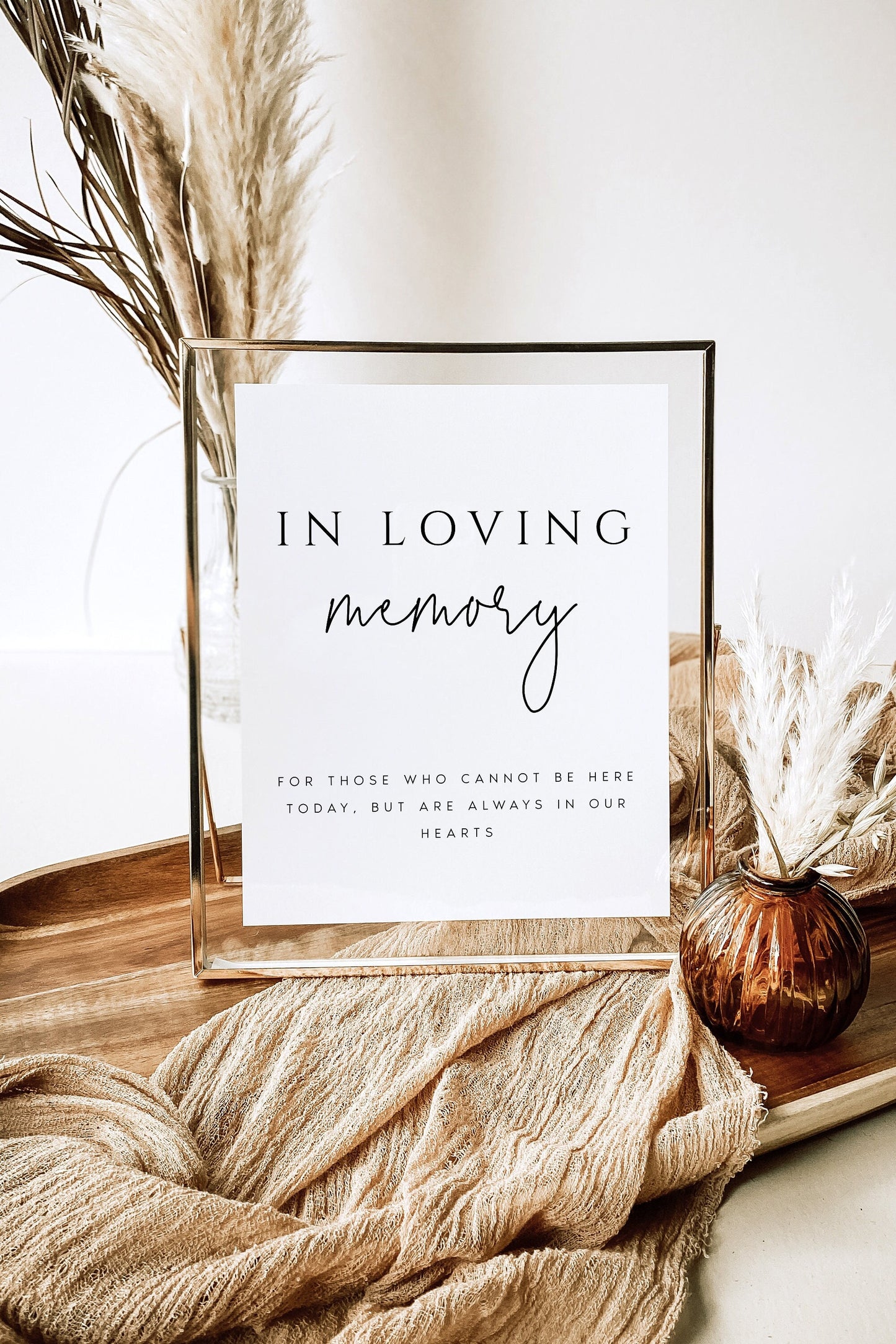 Amelie In Loving Memory Sign Template