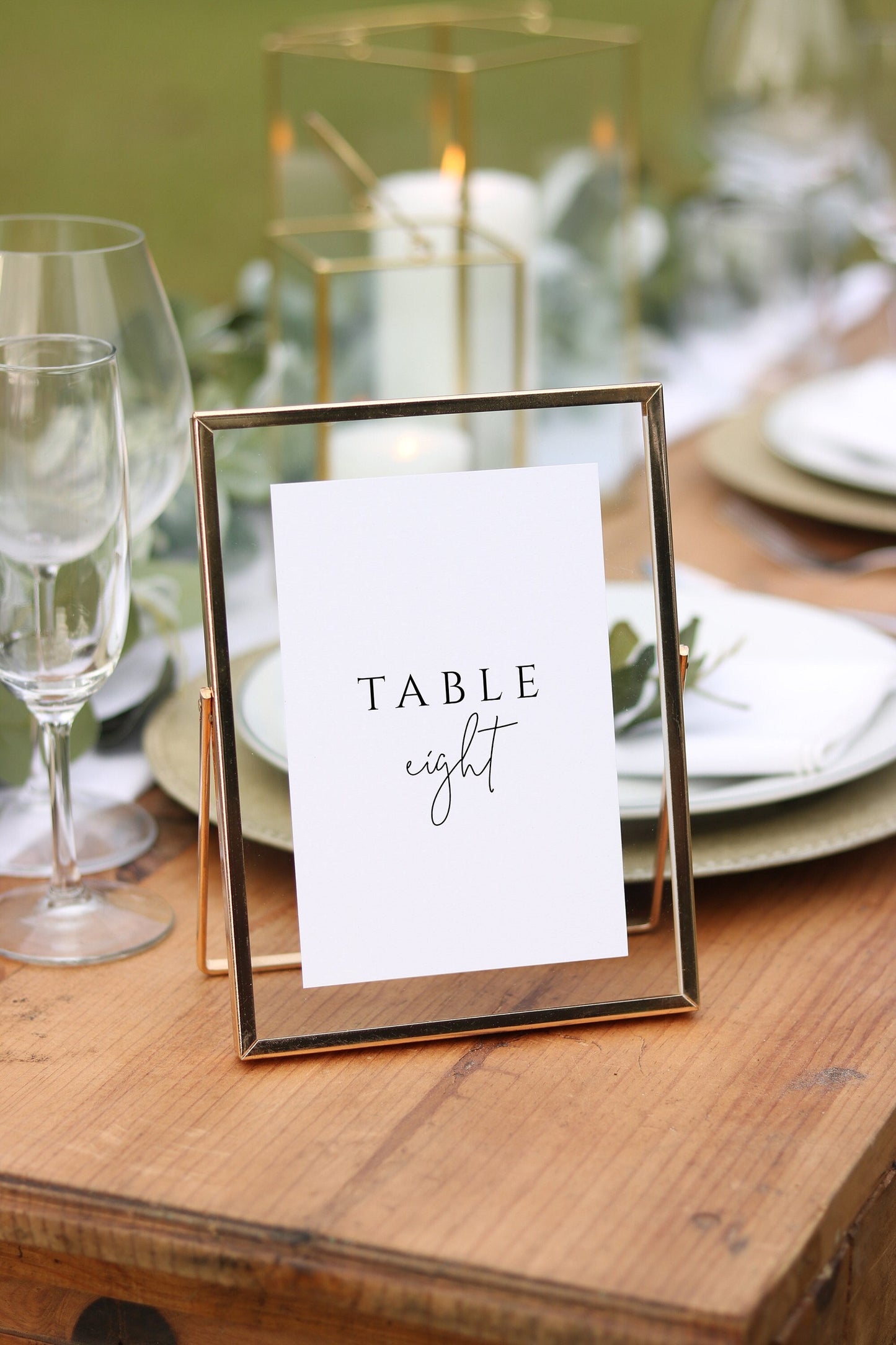 Amelie Modern Wedding Table Number Template