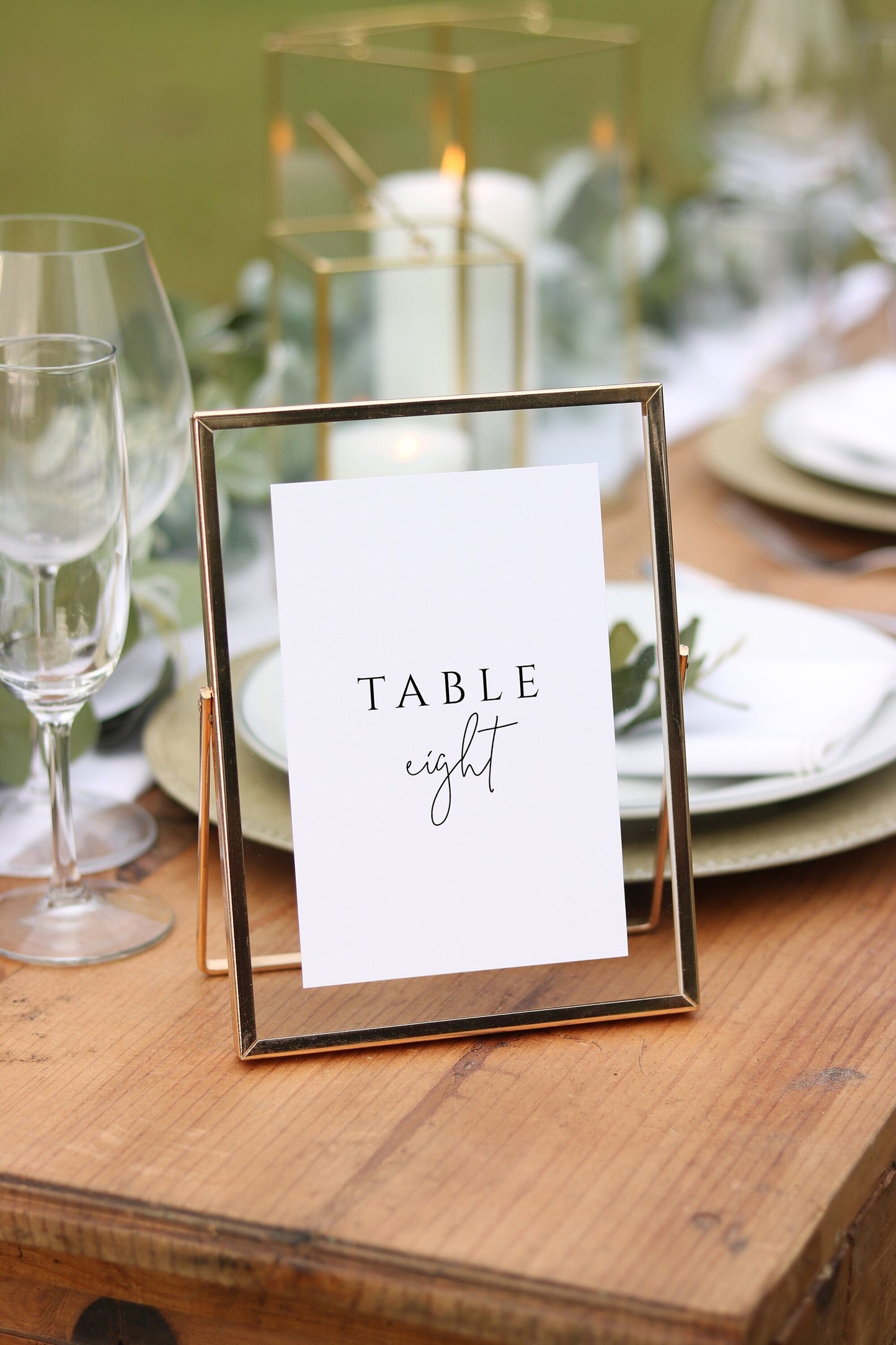 Amelie Wedding Table Number Template