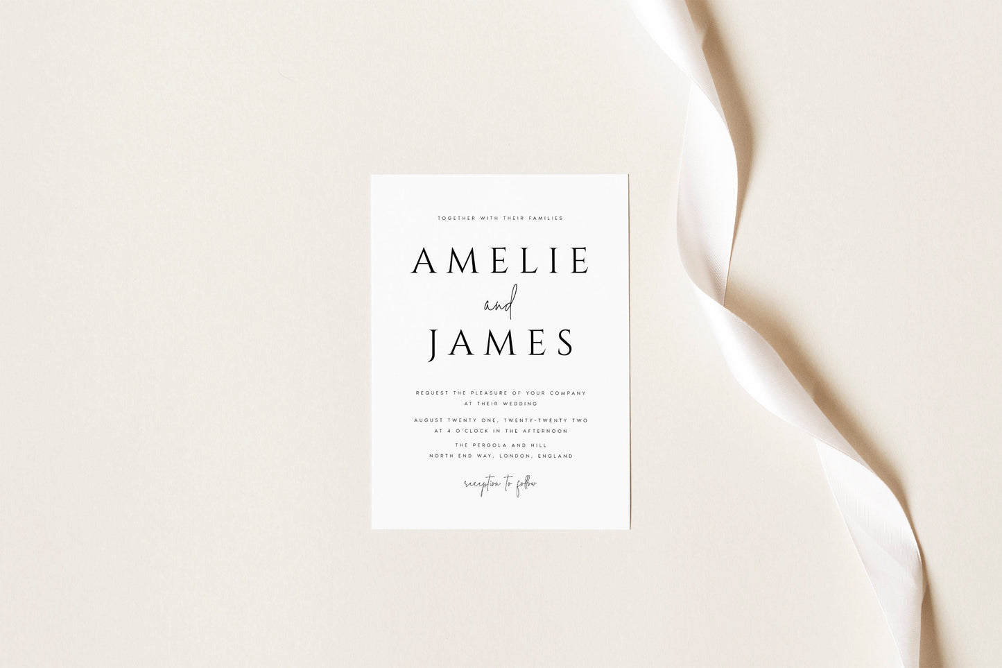 Amelie Wedding INVITATION Template