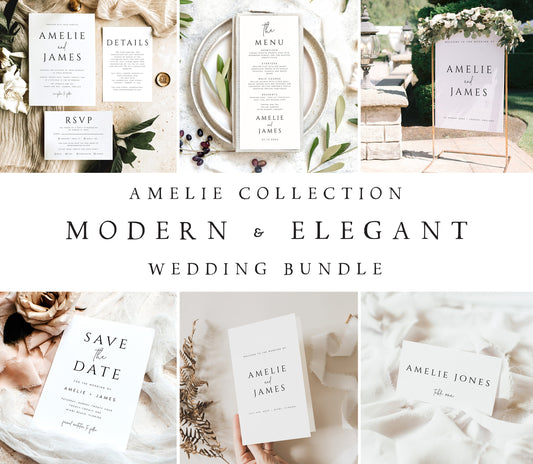 Amelie Modern & Elegant Wedding Bundle