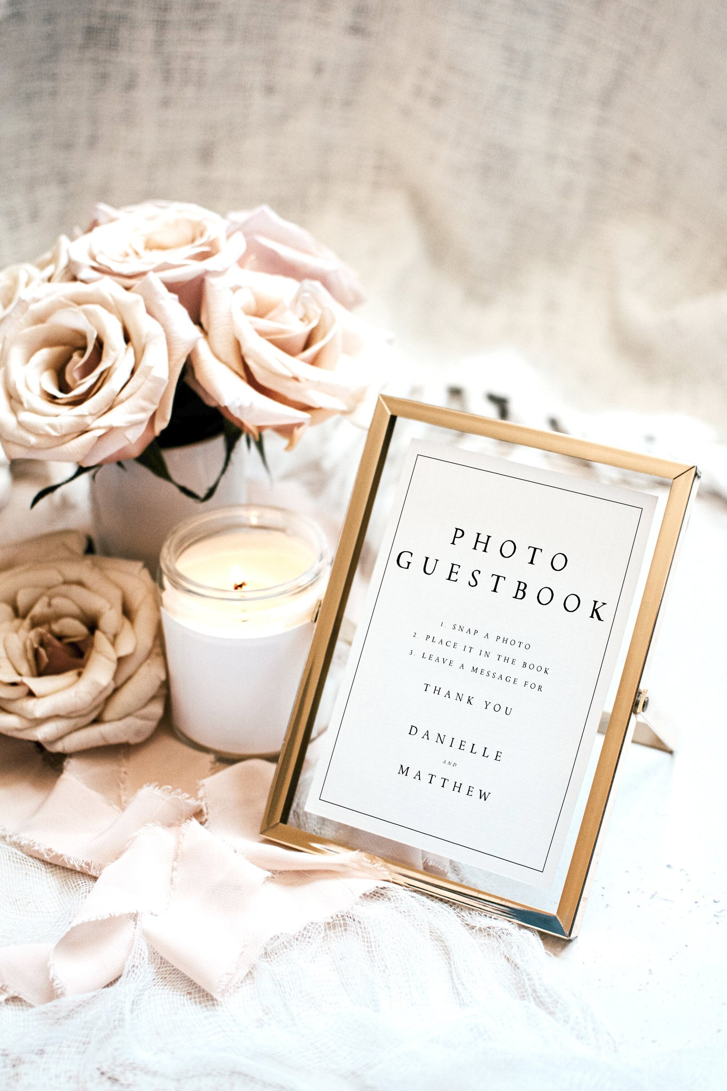 Danielle Photo Guestbook Sign Template