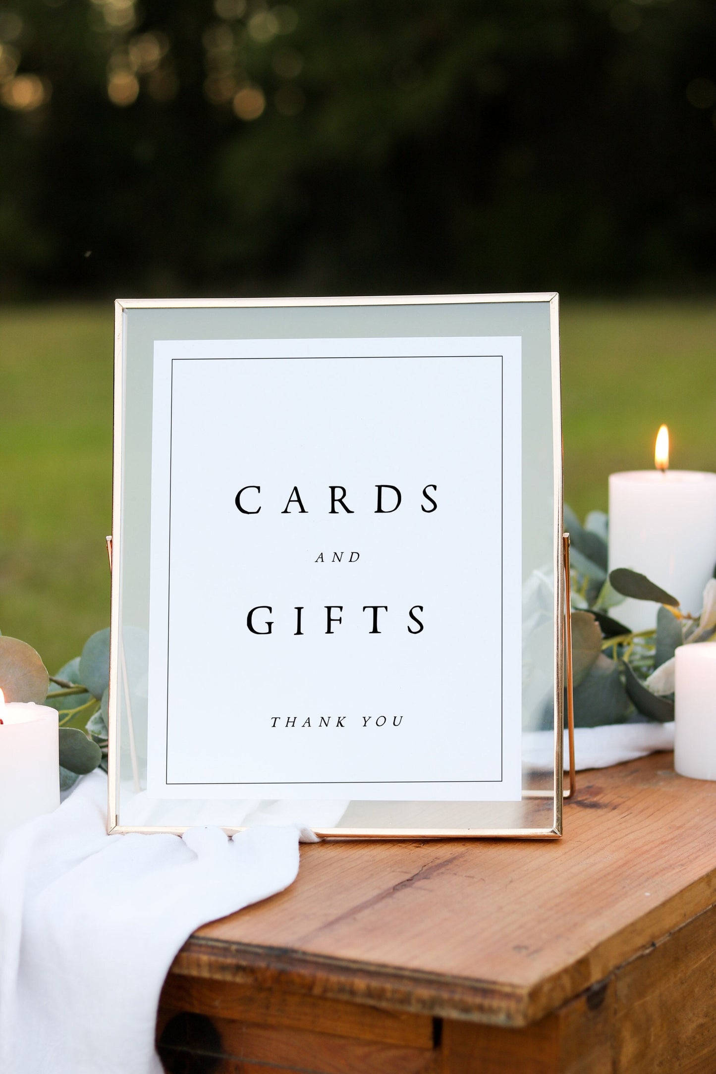 Danielle Modern Cards and Gifts Sign Template