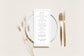 Danielle Minimalist Wedding Menu Template