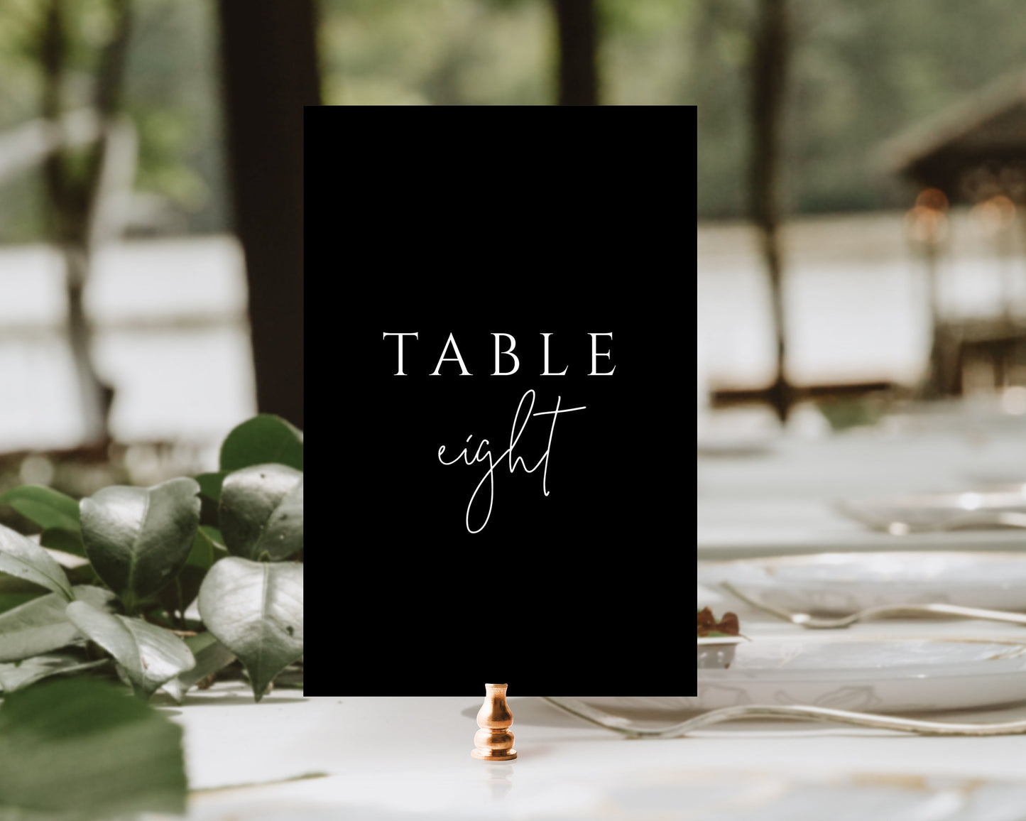 Rose Modern Wedding Table Number Template