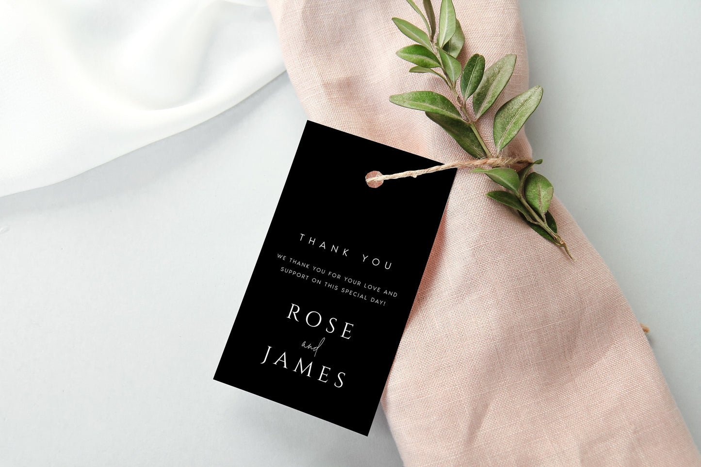 Rose Modern Favor Tag Template