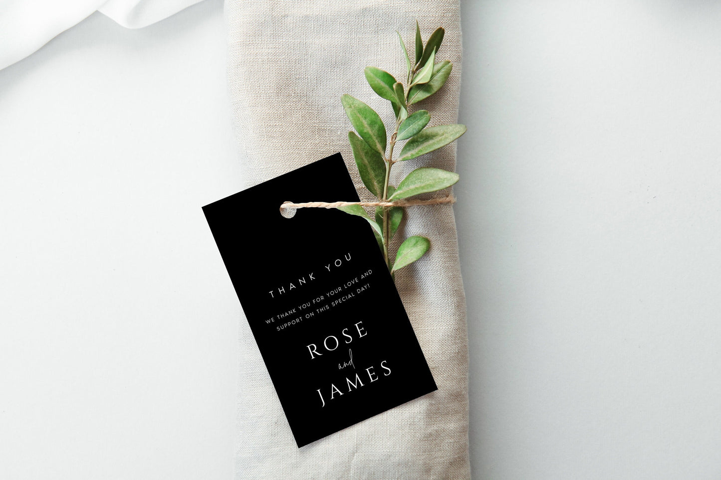 Rose Modern Favor Tag Template