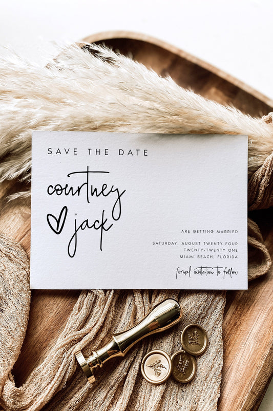 Courtney Fancy Save The Date Template