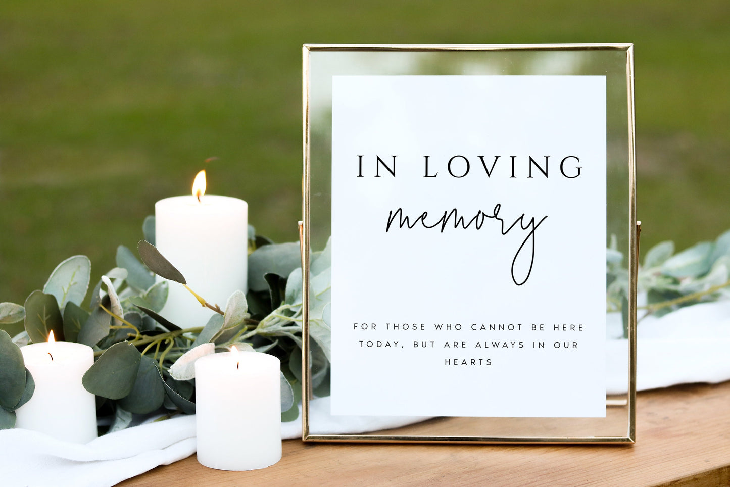 Amelie In Loving Memory Sign Template