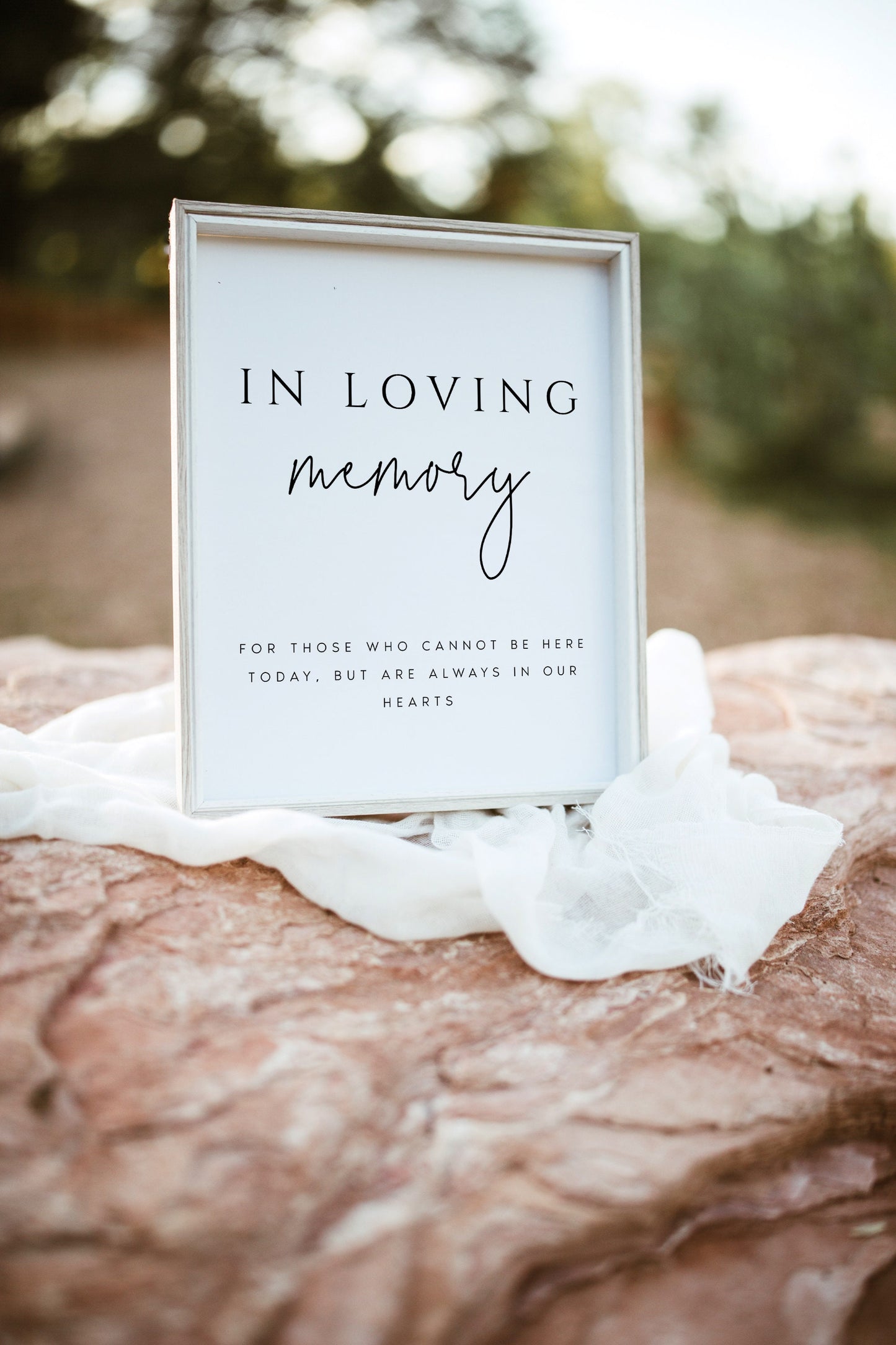 Amelie In Loving Memory Sign Template