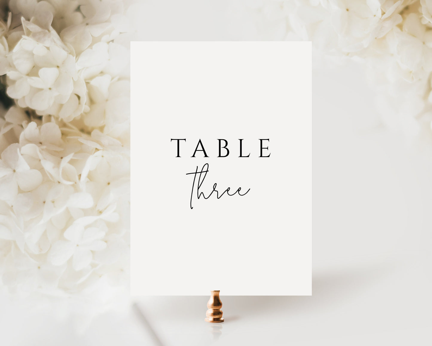 Amelie Modern Wedding Table Number Template