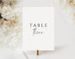 Amelie Wedding Table Number Template