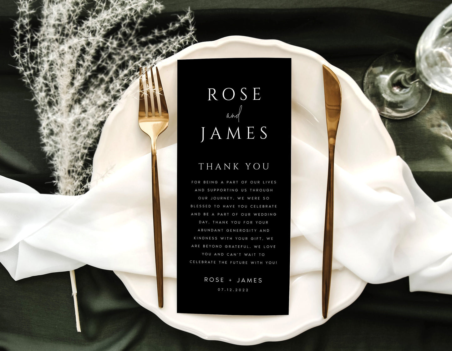 Rose Modern Thank You Letter