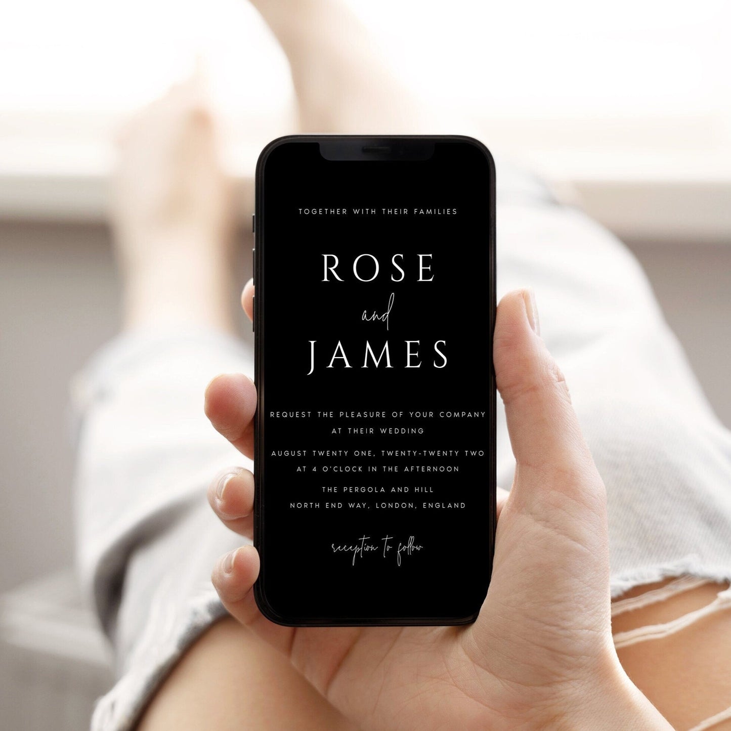 Rose Modern Wedding Electronic Invitation