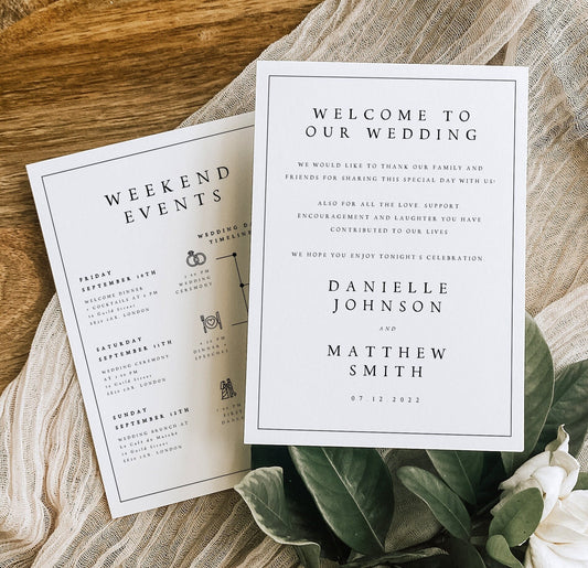 Danielle Modern Welcome Letter & Timeline Template