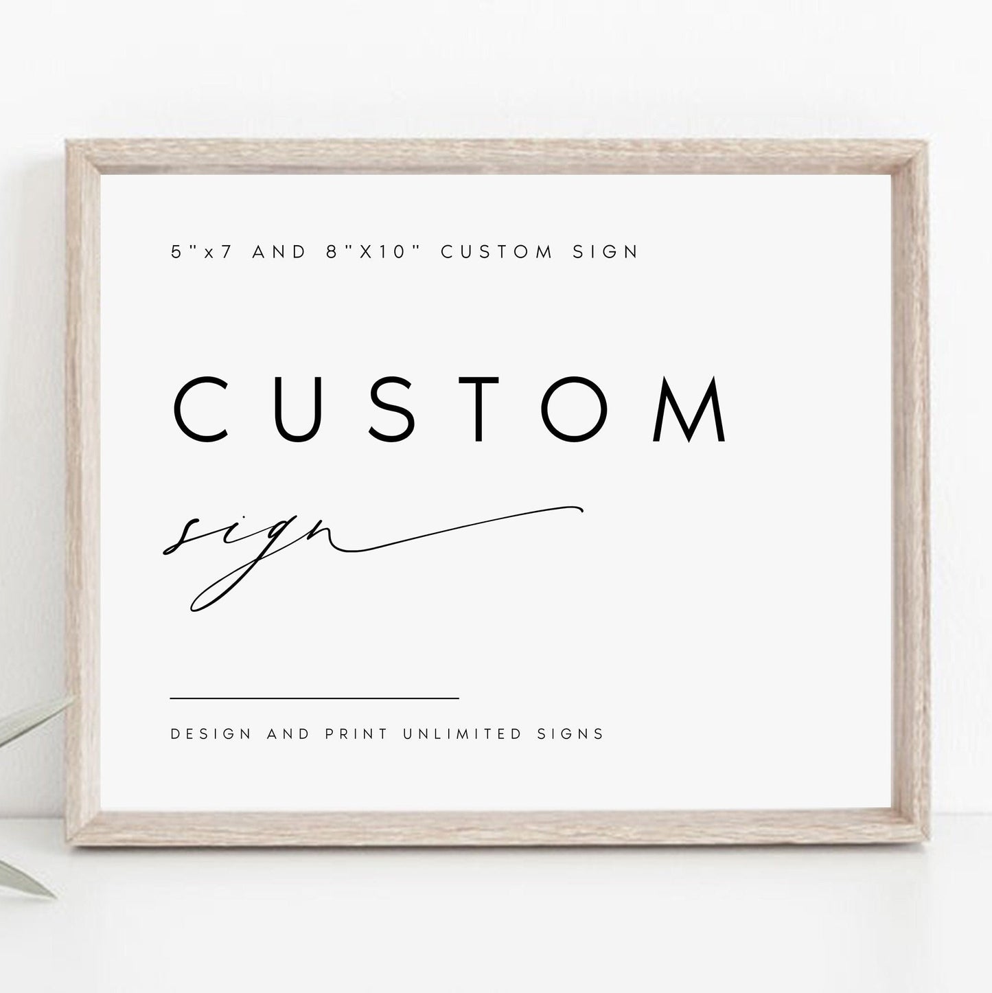 Kate Modern Wedding Sign Template