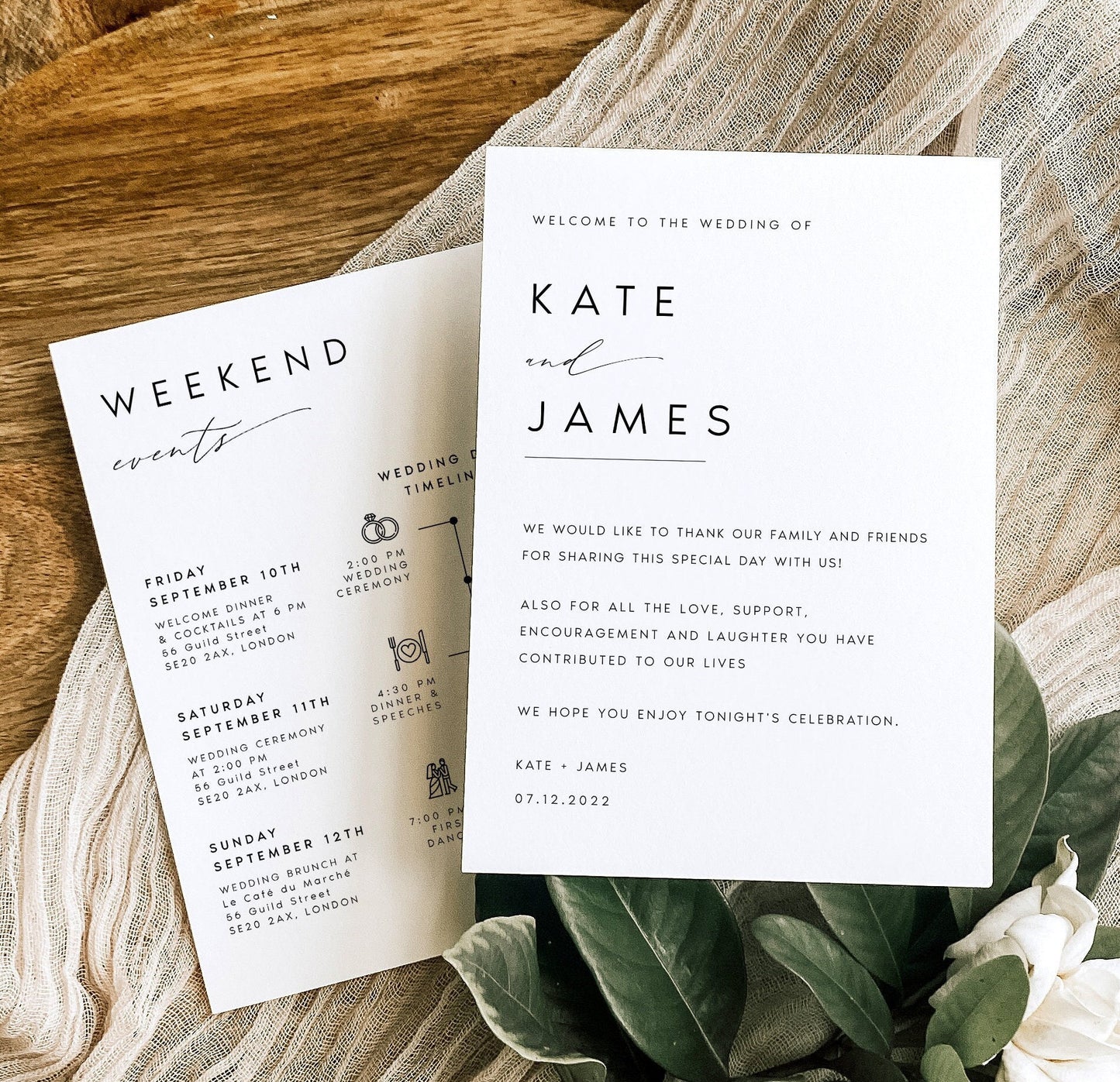 Kate Modern Welcome Letter & Timeline Template