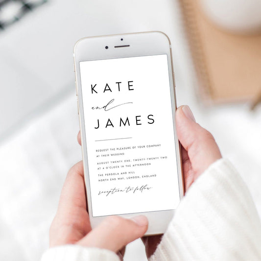 Kate Modern Wedding Electronic Invitation