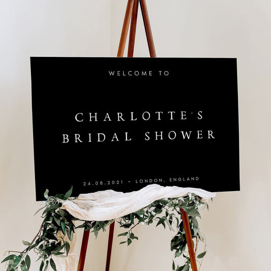 Charlotte Modern Bridal Shower Welcome Sign