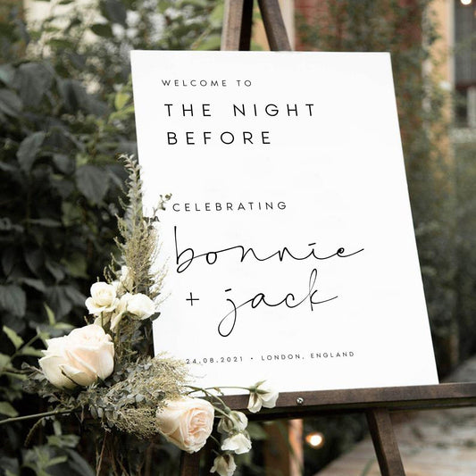 Bonnie Rehearsal Dinner Sign