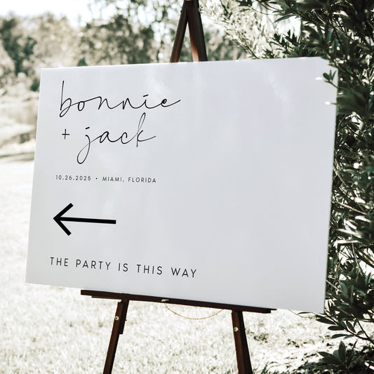 Bonnie Wedding Direction Sign