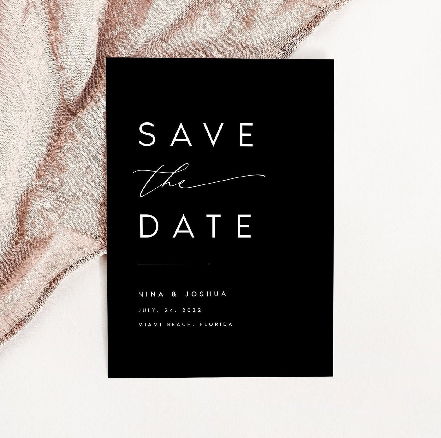 Nina Modern Save the Date Editable Template