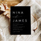 Nina Black Wedding Invitation