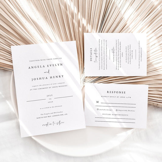 Angela Modern Wedding Invitation Set Template