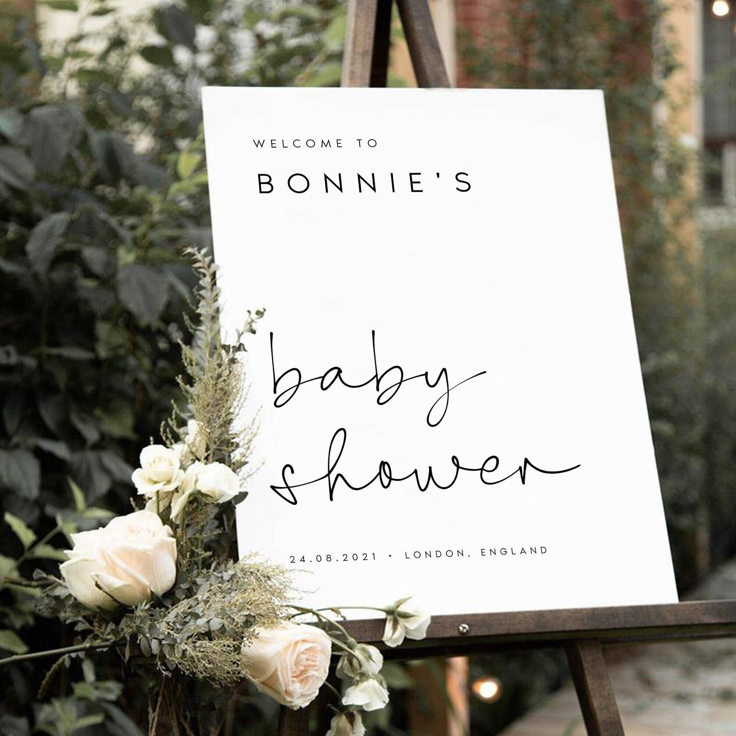 Bonnie Baby Shower Welcome Sign