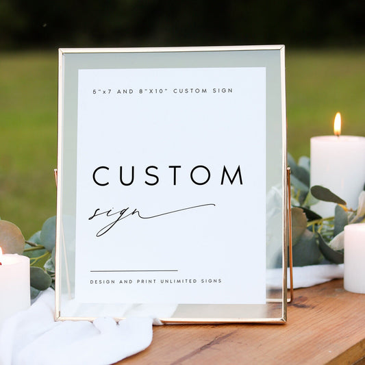 Kate Minimalist Wedding Sign Template