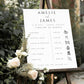 Amelie Wedding Order of Events Timeline Sign Template