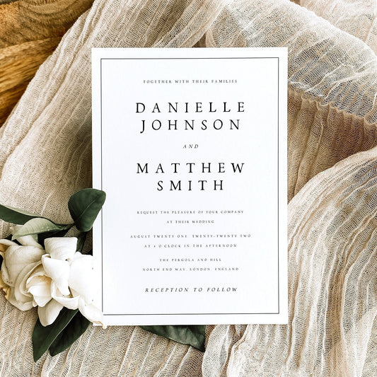 Danielle Modern Wedding Invitation Template