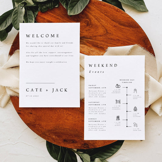 Cate Modern Welcome Letter & Timeline Template