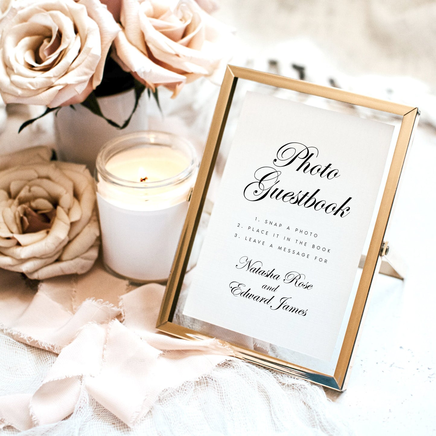 Natasha Photo Guestbook Sign Template