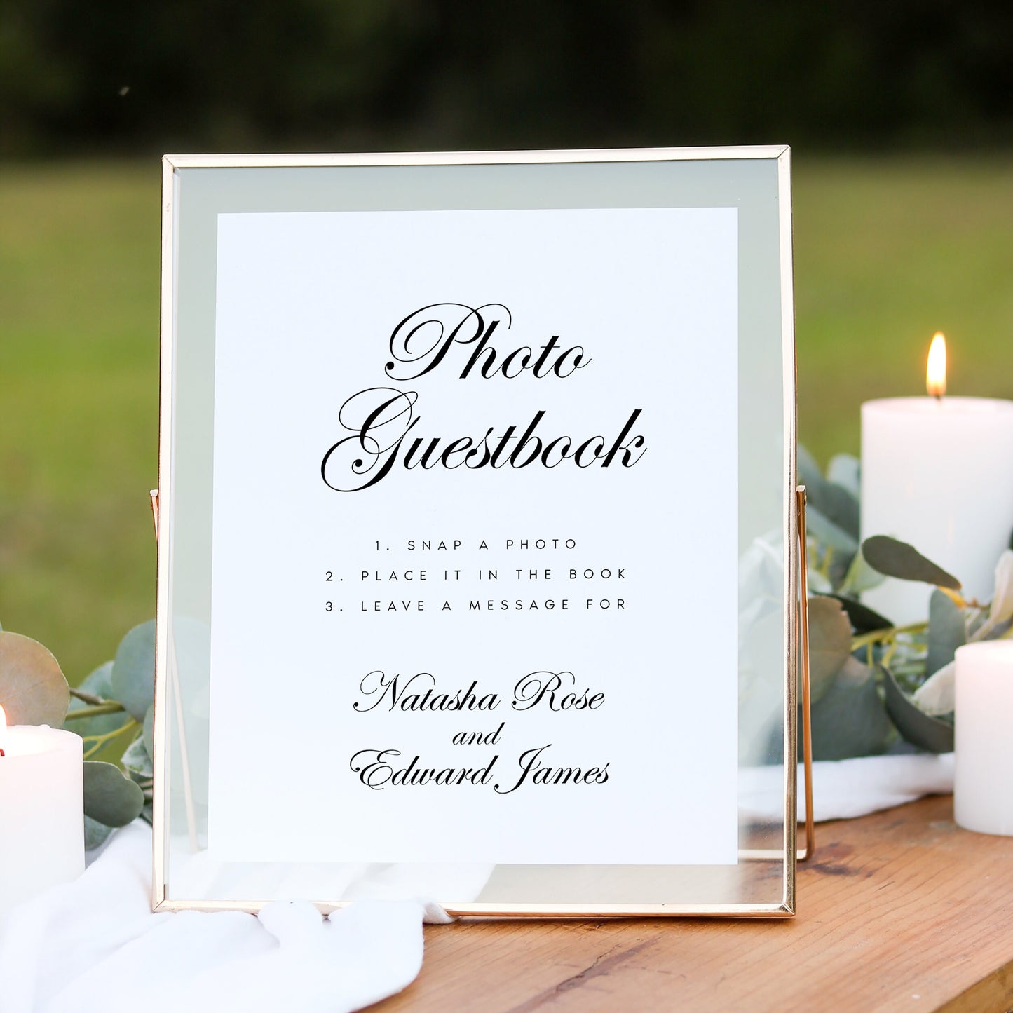 Natasha Photo Guestbook Sign Template