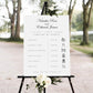 Natasha Script Wedding Order of Events Timeline Sign Template