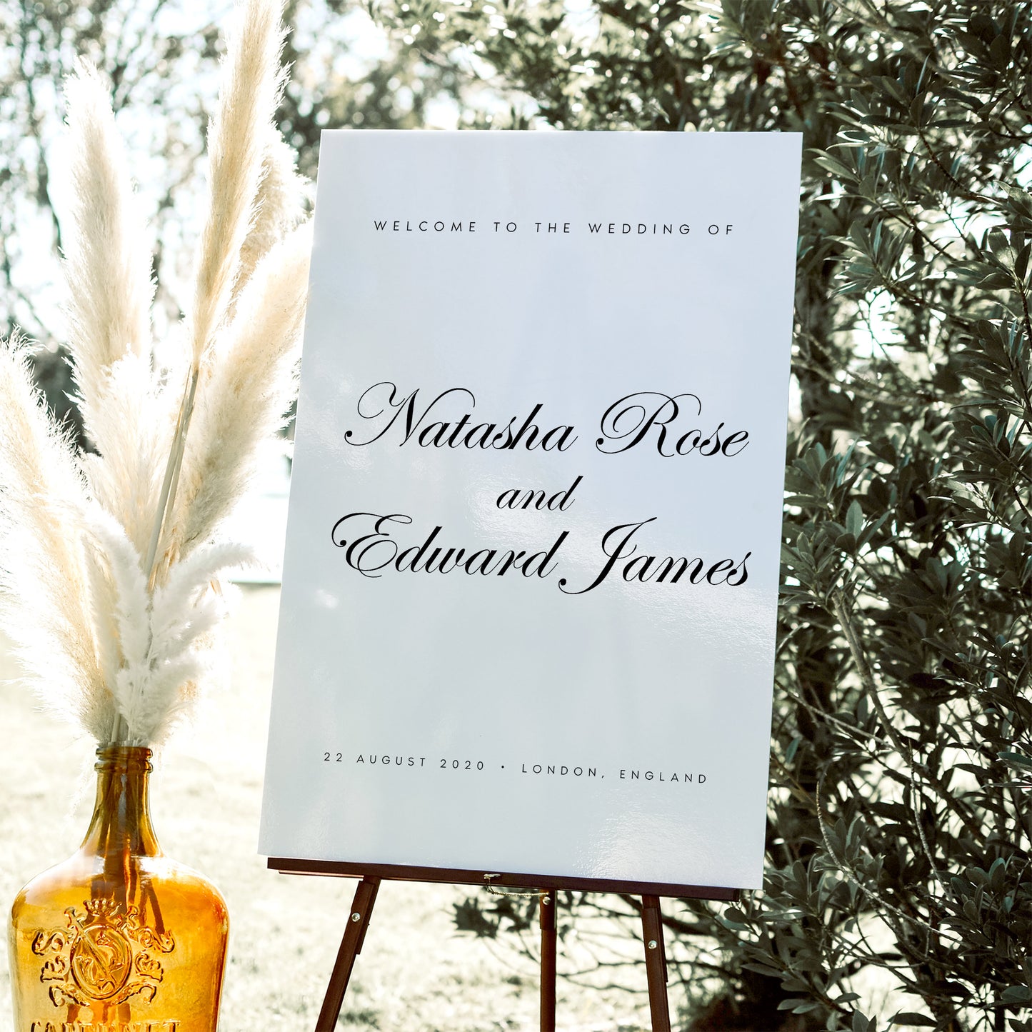 Natasha Minimalist Wedding Welcome Sign Template