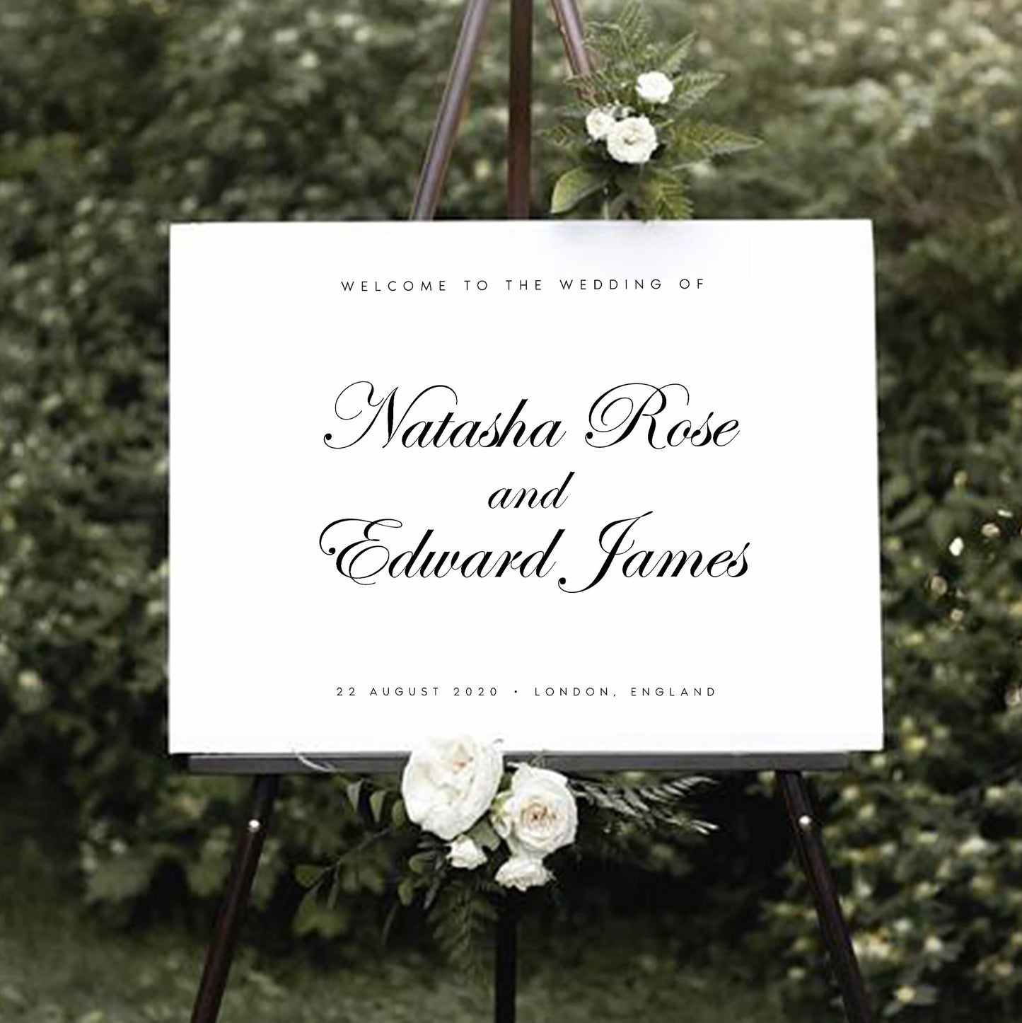 Natasha Wedding Welcome Sign Template