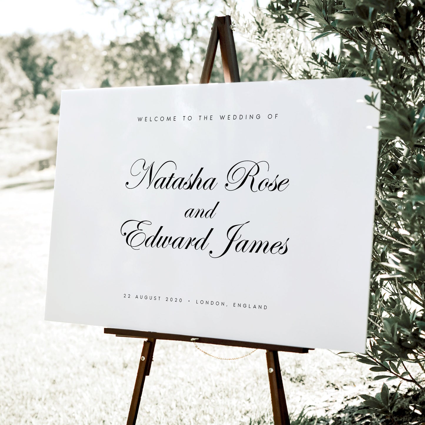 Natasha Wedding Welcome Sign Template