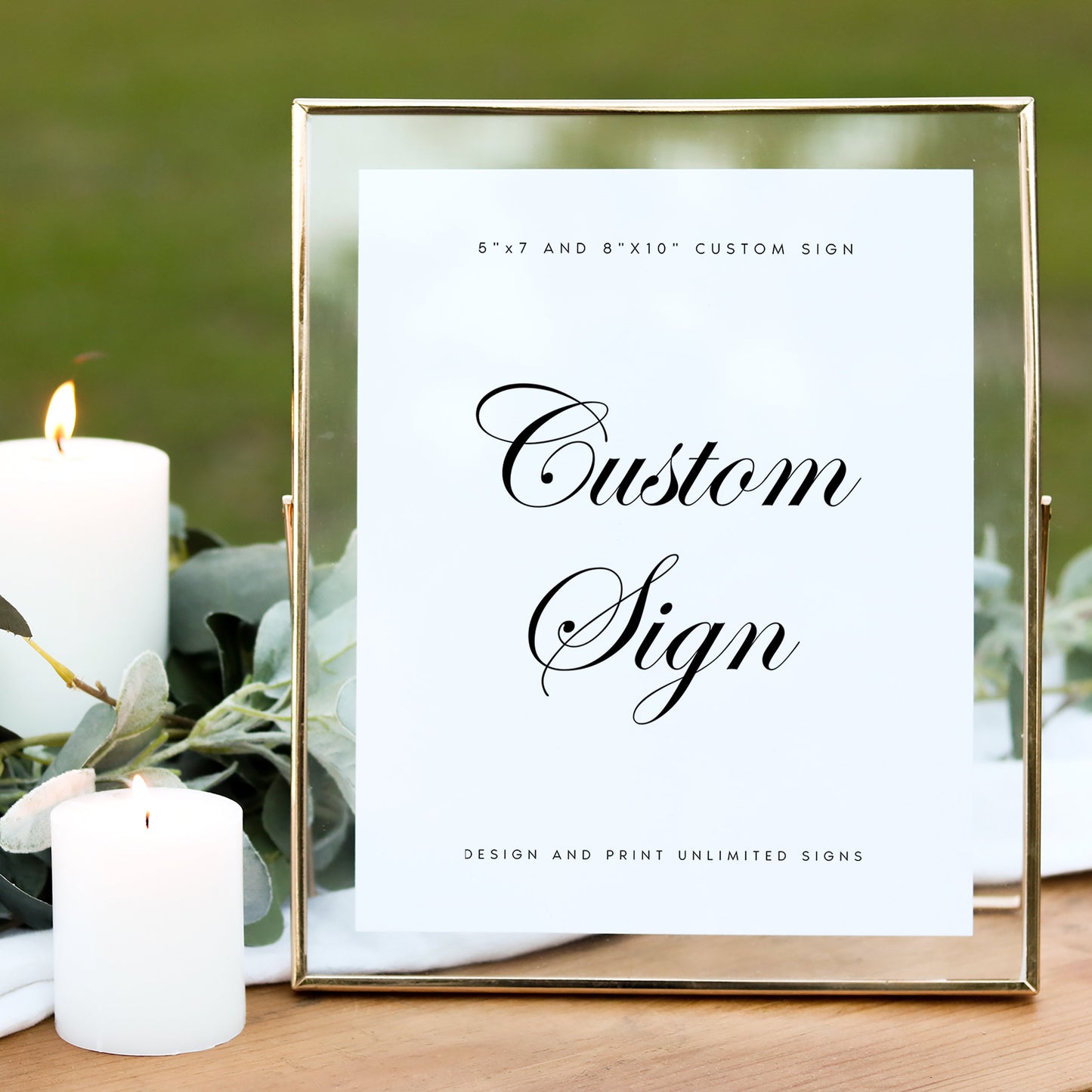 Natasha Wedding Cards and Gifts Sign Template