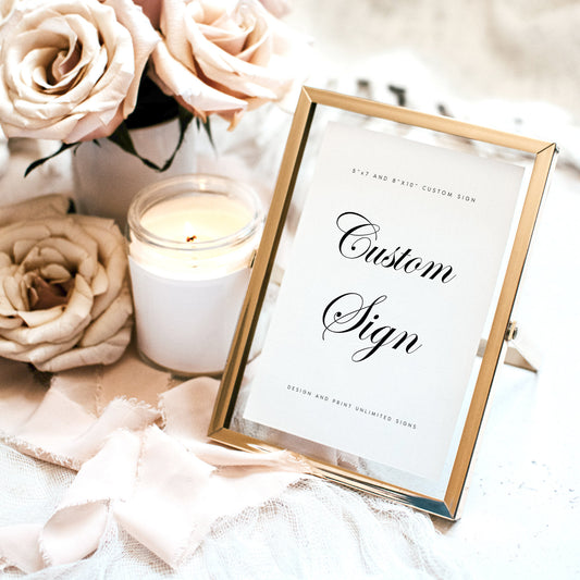 Natasha Wedding Cards and Gifts Sign Template