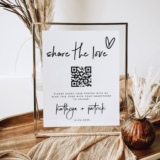 Kathryn Share the Love QR Code Sign Template