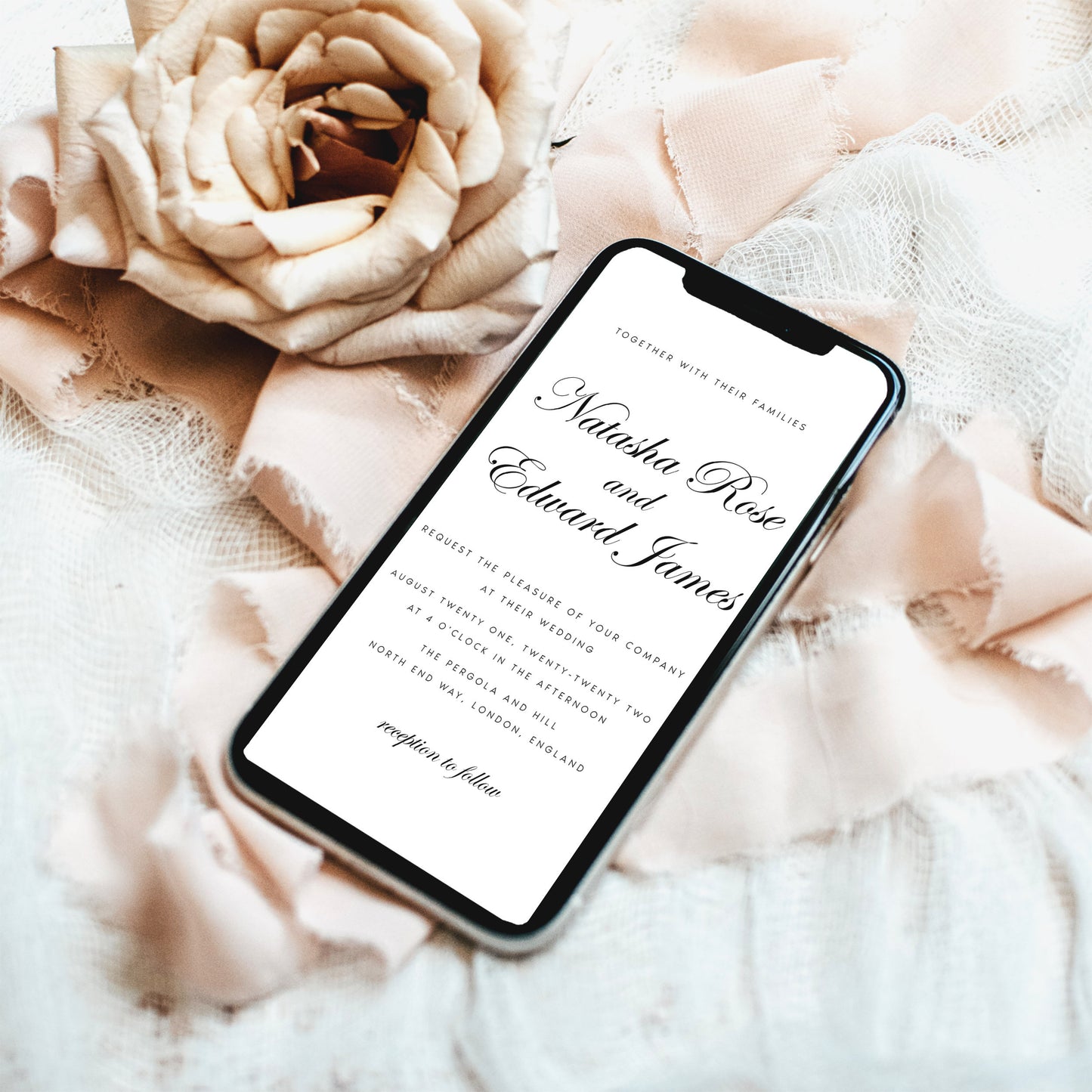 Natasha Classic Wedding Electronic Invitation