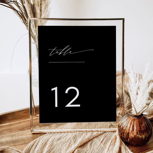 Nina Wedding Table Number Template