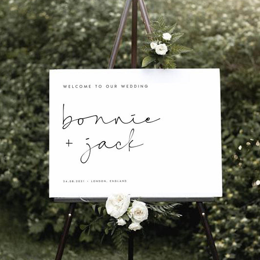 Bonnie Wedding Welcome Sign Template