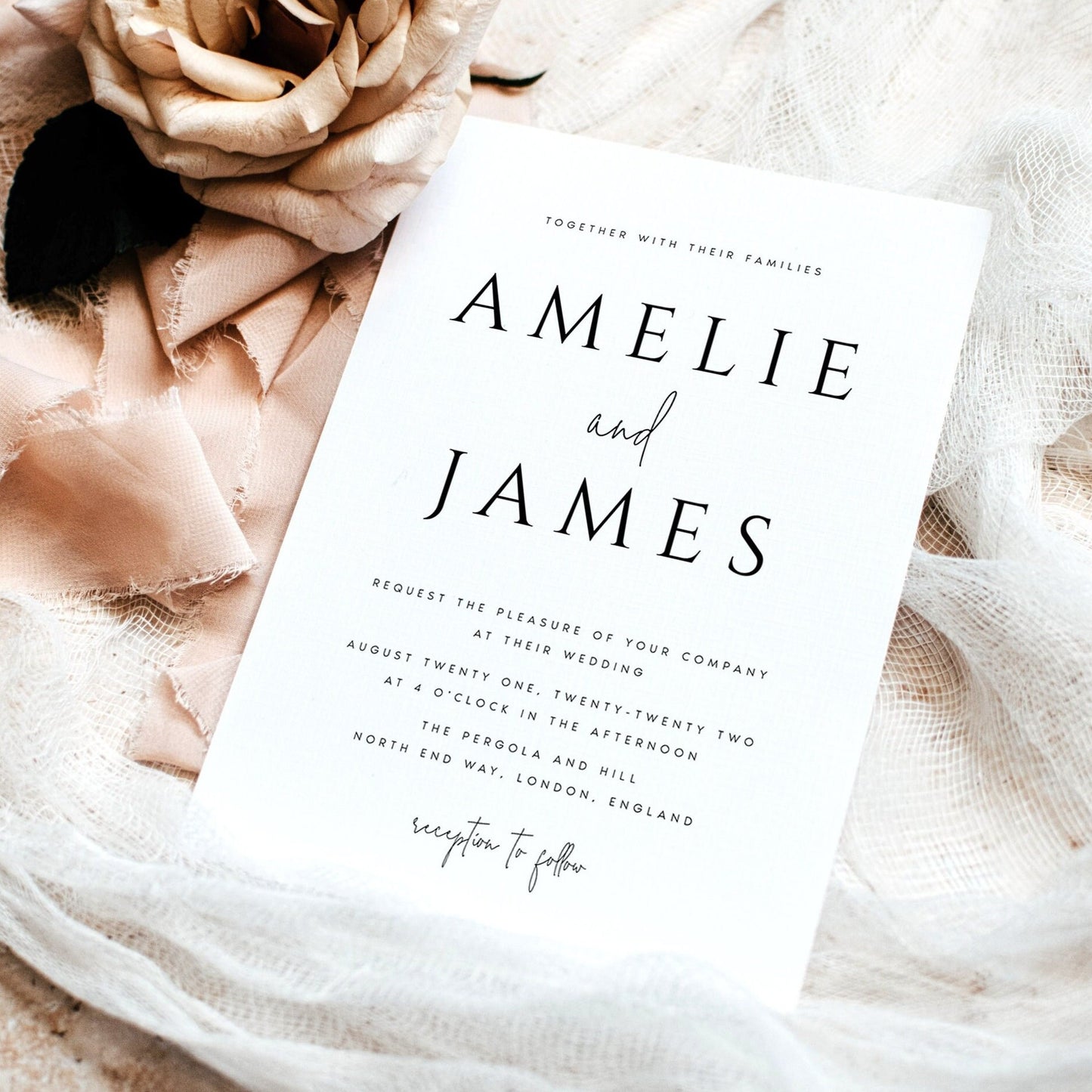 Amelie Wedding INVITATION Template