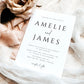 Amelie Wedding INVITATION Template